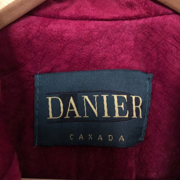 Danier Burgundy Suede Jacket - Picture 7 of 9